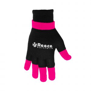 Knitted Ultra Grip Glove 2 in 1-Black-Pink-SR