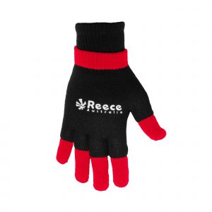 Knitted Ultra Grip Glove 2 in 1-Black-Red-SR