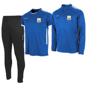 First Half Zip Suit & Tee (3pc)-Royal-White-128