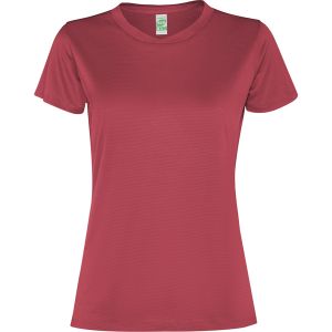 SLAM TECH TEE - RECYCLED - LADIES-Berry Red-S