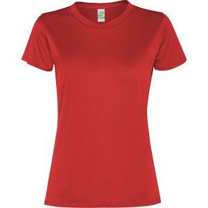 SLAM TECH TEE - RECYCLED - LADIES-Red-S