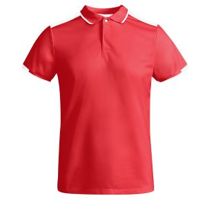 TAMIL TECH POLO - 2-TONE RECYCLED-Red-White-4
