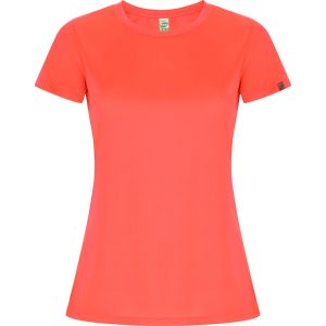 IMOLA TECH TEE - RECYCLED LADIES-Fluor Coral-S